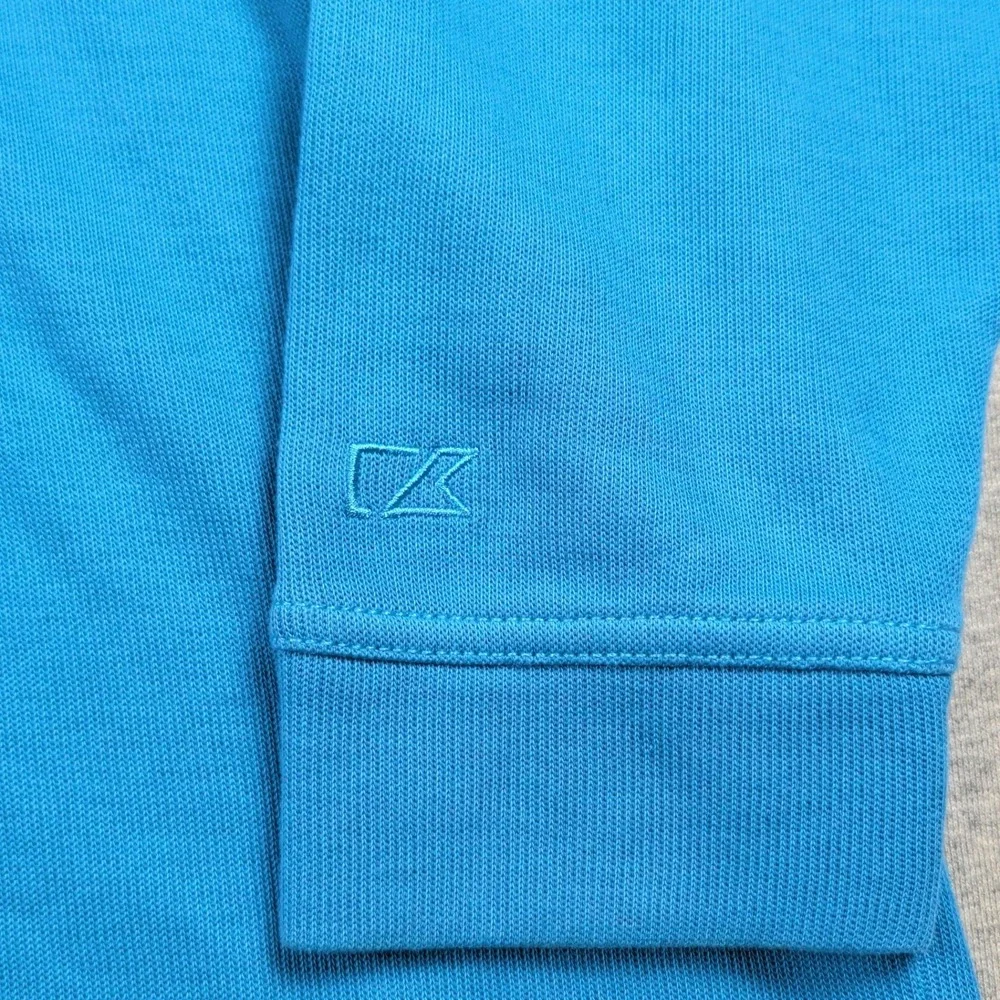 Cutter & Buck Carolina Panthers NFL Blue Snap Mock Neck Pullover Mens XL